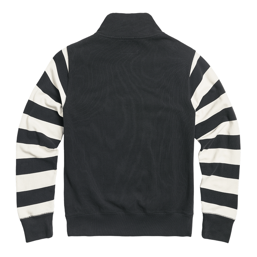 Highly Double Pique Quarter Zip Black Sweatshirt | Triumph